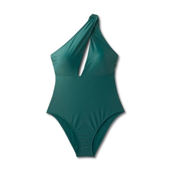 Women's One Shoulder Plunge Cut Out One Piece Swimsuit - Shade & Shore - Picture 5 of 7
